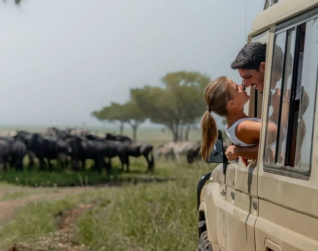 Romantic honeymoon safari in Tanzania private bush dinner
