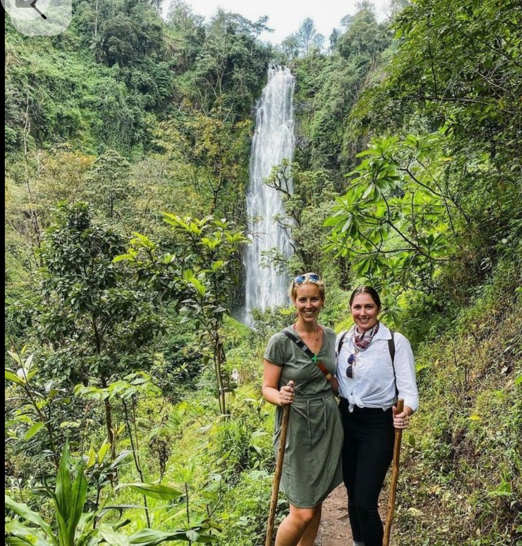 Materuni Waterfall with natural pool and coffee farm in Tanzania